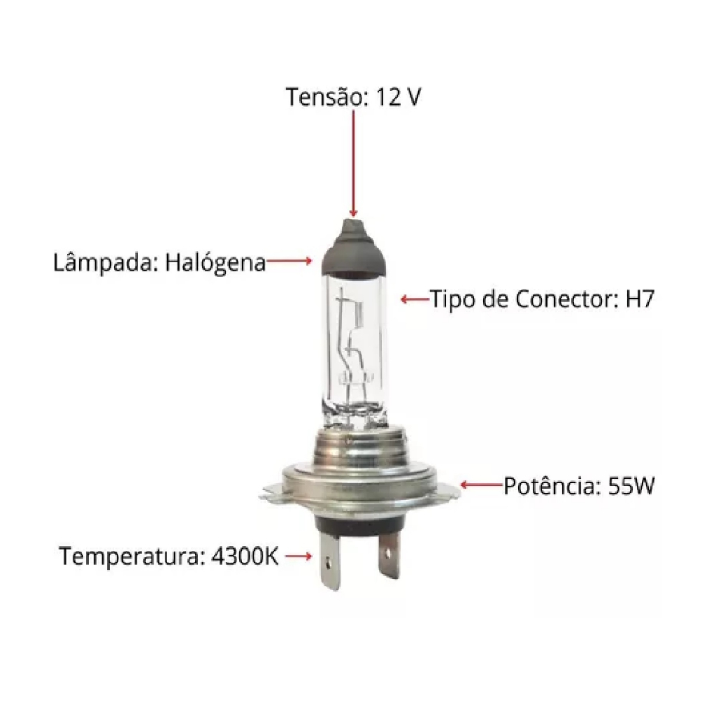 Lampada de Farol H7 70w Excelite Original